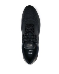 BOSS Panelled Low Top Leather Sneakers