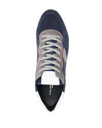 Philippe Model Paris Panelled Suede Leather Sneakers
