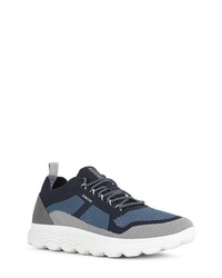 Geox Spherica Knit Sneaker In Navygrey At Nordstrom