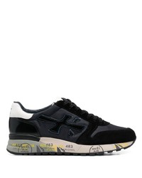 Premiata Stamp Effect Leather Sneakers