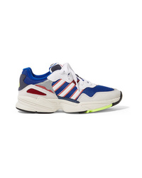 adidas Originals Yung 96 Mesh Faux Suede Nubuck And Leather Sneakers