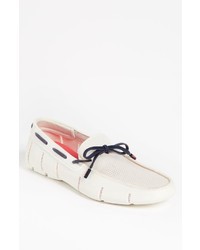 Navy and White Boat Shoes