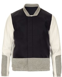 Tim Coppens Block Colour Leather Panelled Bomber Jacket