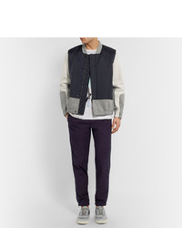 Tim Coppens Leather And Shell Bomber Jacket