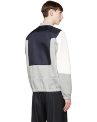 Tim Coppens Navy Grey Tailored Bomber Jacket