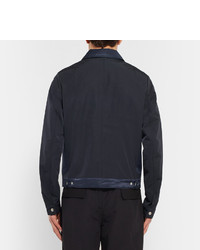 Tim Coppens Slim Fit Leather Trimmed Shell Jacket