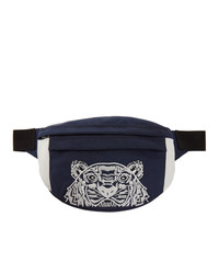 Navy and White Canvas Fanny Pack
