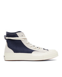 Converse Navy And Grey Final Club Chuck 70 High Sneakers