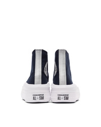 Converse Navy And White Chuck Taylor Move High Sneakers