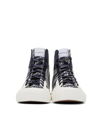 Givenchy Navy Chain Tennis Light High Top Sneakers