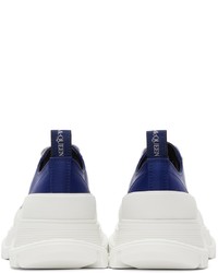 Alexander McQueen Blue Tread Slick Low Sneakers