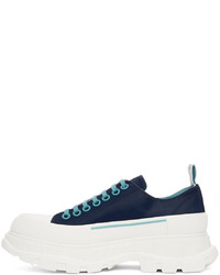 Alexander McQueen Blue Tread Slick Sneakers