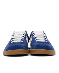 Lanvin Navy And White Canvas Glen Sneakers