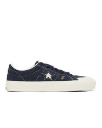 Converse Navy Suede One Star Pro Sneakers