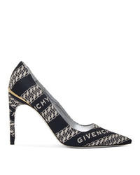 Givenchy Navy And White Chain M Heels