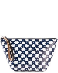 Navy and White Clutch