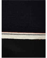 Comme Des Garcons SHIRT Navy Contrast Trim Knitted Sweater