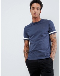 Fred Perry Bold Tipped T Shirt In Navy