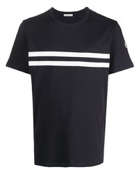 Moncler Raised Logo Stripe Detail T Shirt