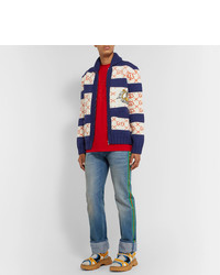 Gucci Intarsia Wool Bomber Jacket