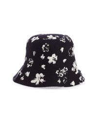 Navy and White Floral Bucket Hat