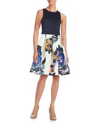 Gabby Skye Floral Fit And Flare Dress