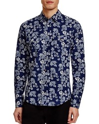 Boss Orange Hawaiian Print Slim Fit Button Down Shirt