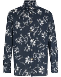 Kiton Floral Print Long Sleeve Shirt