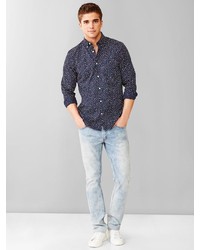 Gap Lived In Meadow Floral Print Shirt