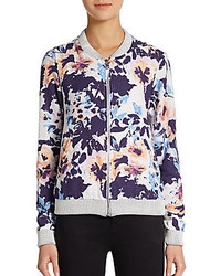 Navy and White Floral Outerwear