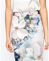 Ted Baker Sinda Tile Floral Midi Skirt