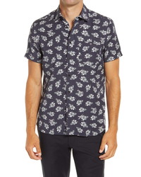 Ted Baker London Marmo Floral Short Sleeve Button Up Shirt