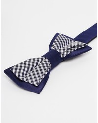 Asos Brand Bow Tie With 2 Layered Gingham