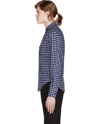 Band Of Outsiders Navy Gingham Shirt