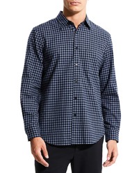 Theory Irving Windham Twill Button Up Shirt In Eclipse At Nordstrom
