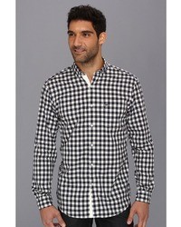 Lacoste Ls Button Down Large Gingham Poplin Shirt