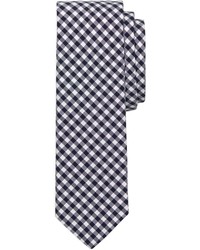 Navy and White Gingham Tie