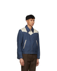 Second/Layer Blue And Beige Perkins Jacket
