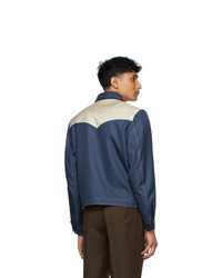 Second/Layer Blue And Beige Perkins Jacket