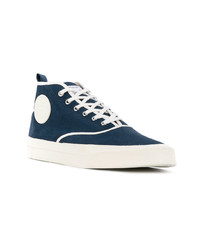Navy and White High Top Sneakers