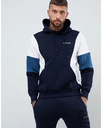 Nicce London Nicce Union Panelled Hoodie In Navy