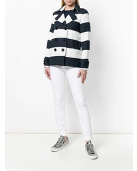 Herno Striped Double Breasted Jacket