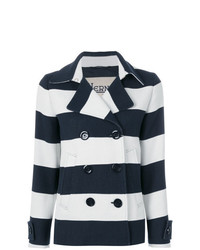 Herno Striped Double Breasted Jacket