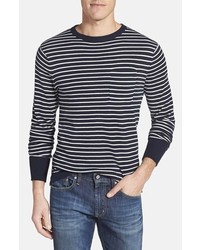 Relwen Beach Stripe Crewneck Cotton Jersey Sweater