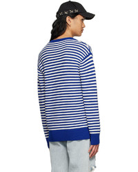 CALVINLUO Blue Wool Sweater