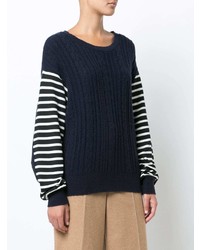 Y's Cable Knit Striped Jumper