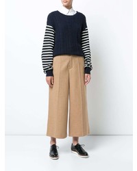 Y's Cable Knit Striped Jumper