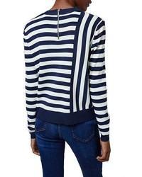 Topshop Cutabout Stripe Crewneck Sweater