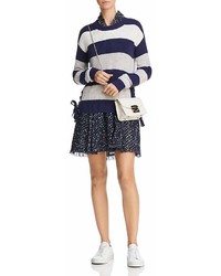Minnie Rose Lace Up Striped Sweater