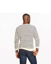 J.Crew Linen Cotton Sweater In Nautical Stripe